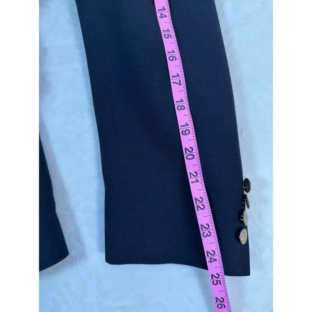 VTG 80s Dior Monsieur Black Blazer Sz 42 Classic Tailored Wool Minimalist